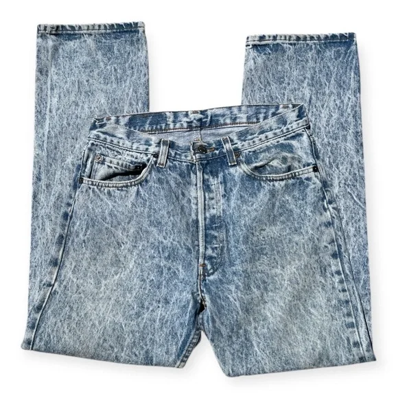 Vintage Levi’s acid wash 501 Blue Jeans size 32